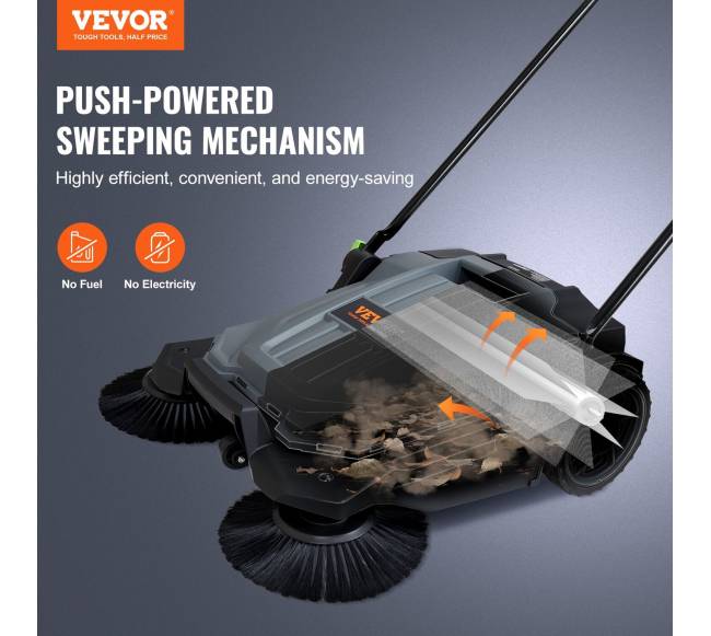 Rankinis grindų šlavimo įrenginys su 65 cm pločio šepečiu1