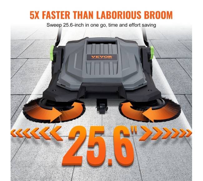 Rankinis grindų šlavimo įrenginys su 65 cm pločio šepečiu2