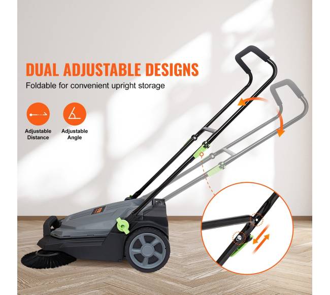 Rankinis grindų šlavimo įrenginys su 65 cm pločio šepečiu4