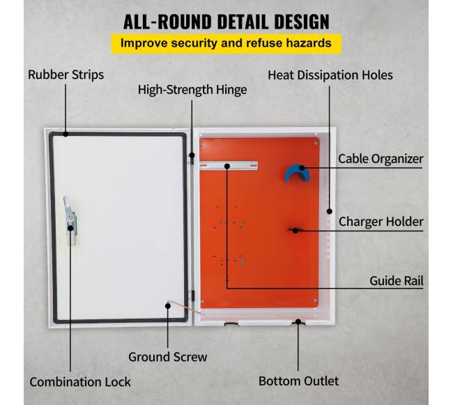 Lauko įkrovimo dėžė Tesla sieninei jungčiai3