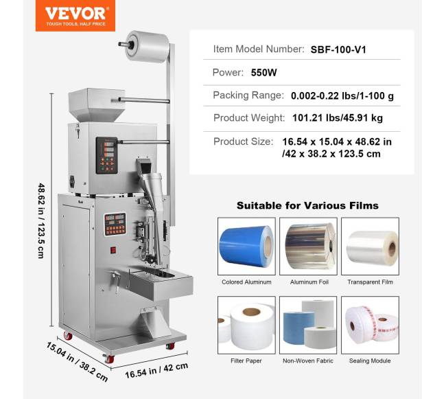 Automatinė dalelių pakavimo mašina, 1-100 g6