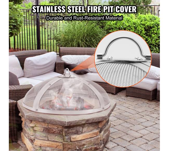 Apvalus židinio kibirkščių gaubtas 68cm1