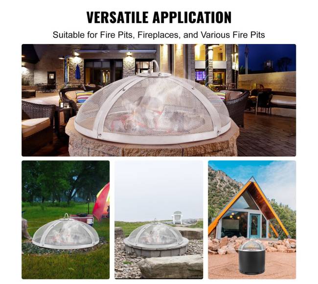 Apvalus židinio kibirkščių gaubtas 68cm5