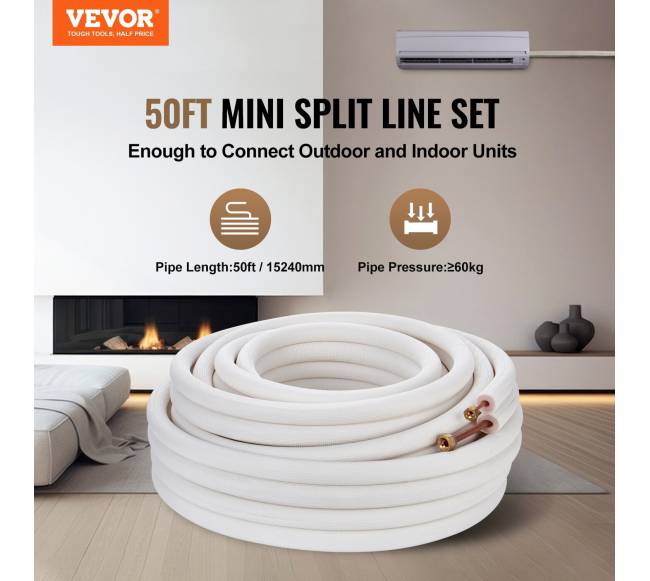 15240 mm mini išrauto vamzdynas oro kondicionieriui1