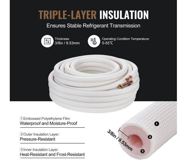 15240 mm mini išrauto vamzdynas oro kondicionieriui4