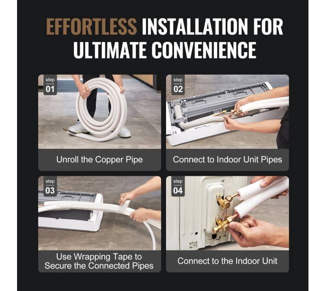 15240 mm mini išrauto vamzdynas oro kondicionieriui5