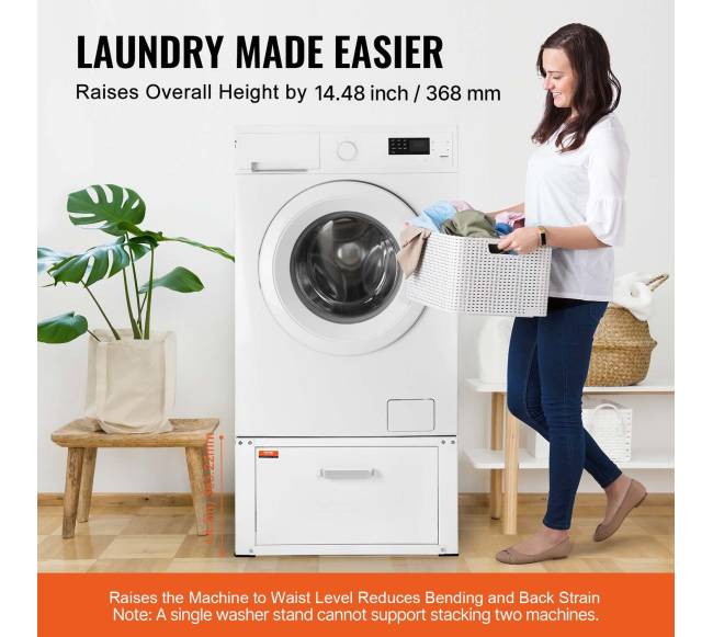 Skalbimo mašinos stovas su stalčiu ir aksesuarais4