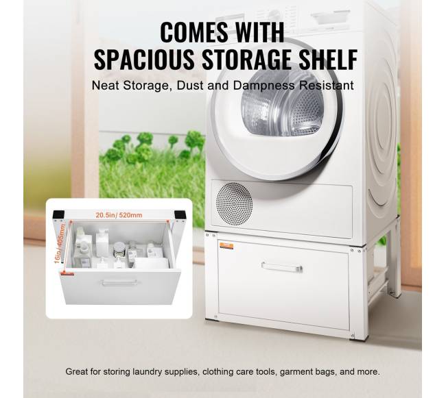 Skalbimo mašinos stovas su stalčiu ir aksesuarais5