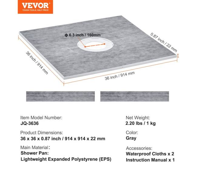 Shower keramikos rinkinys su centriniu nutekėjimu6