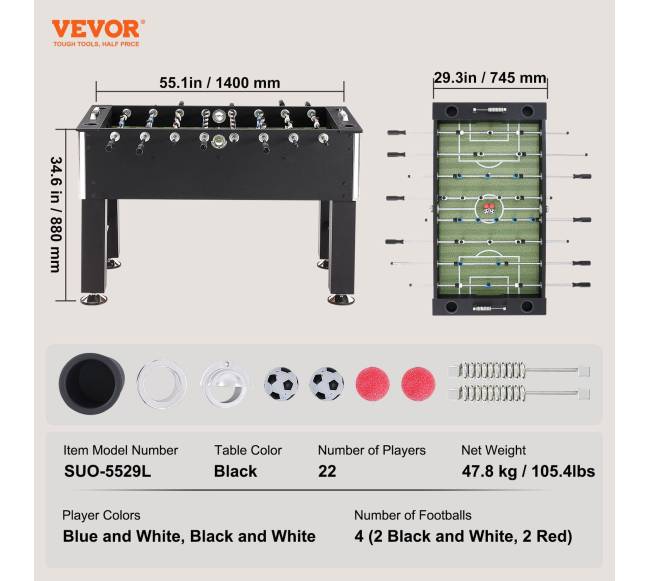 Stalo futbolo stalas 140 cm6