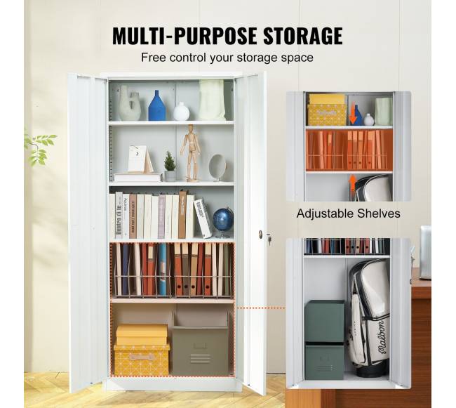 Metalinis spintelė su užraktu ir magnetinėmis durimis2