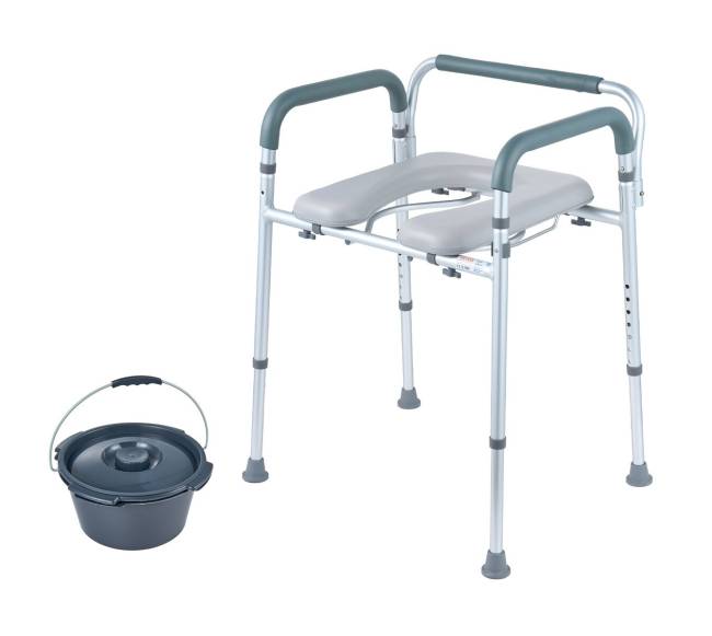 Pakeliama tualeto kėdė su paminkštinimu0