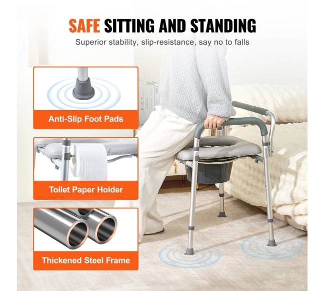 Pakeliama tualeto kėdė su paminkštinimu2