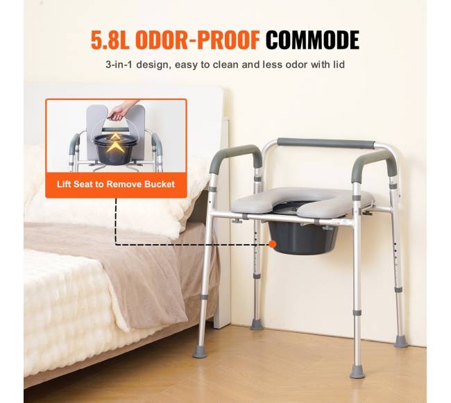 Pakeliama tualeto kėdė su paminkštinimu5