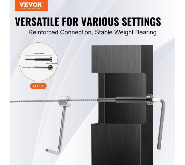 30 dalių nematomas kabelių turėklų rinkinys1