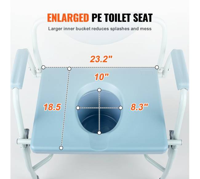 Tualeto kėdė su nuleidžiamomis rankenomis4