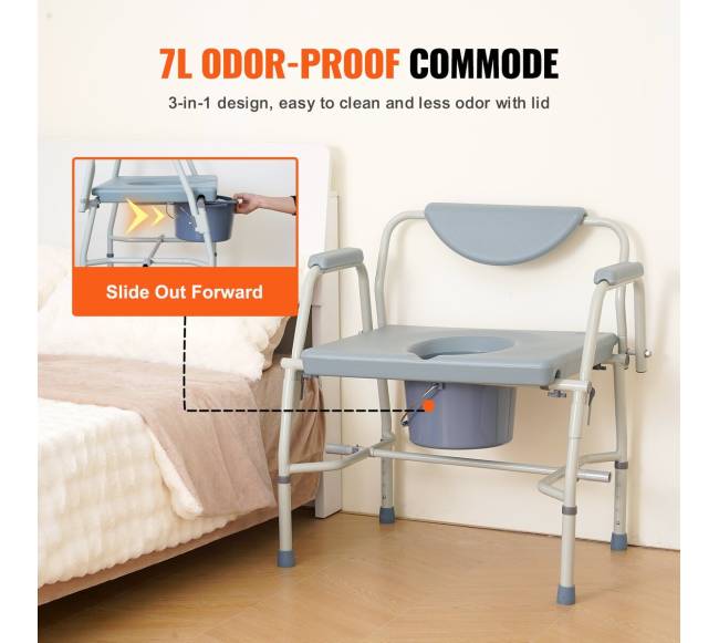 Tualeto kėdė su nuleidžiamomis rankenomis5