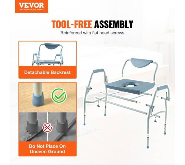 Tualeto kėdė su nuleidžiamomis rankenomis6