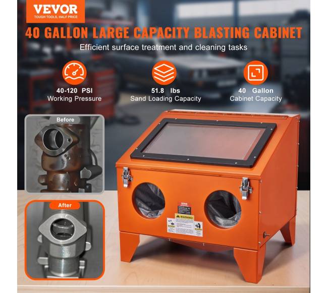 150 litrų smėliavimo kabina su pistoletu1