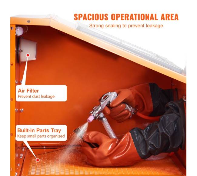 150 litrų smėliavimo kabina su pistoletu2