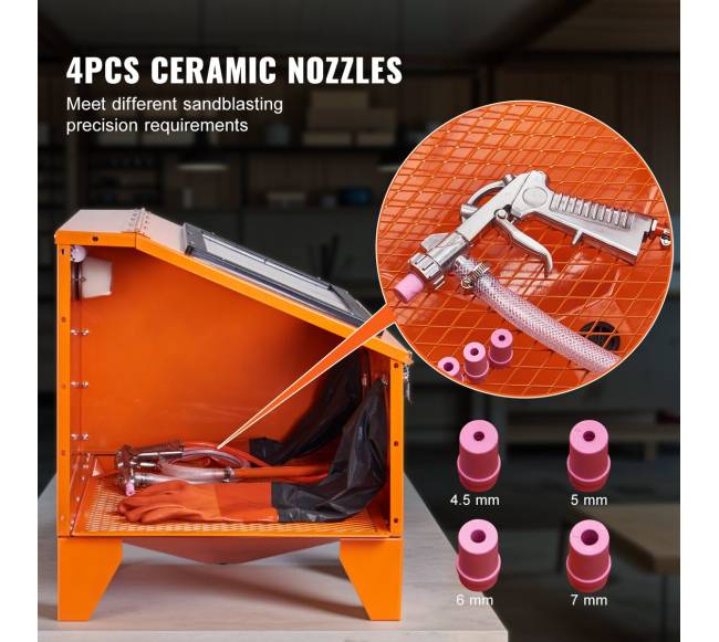 150 litrų smėliavimo kabina su pistoletu3