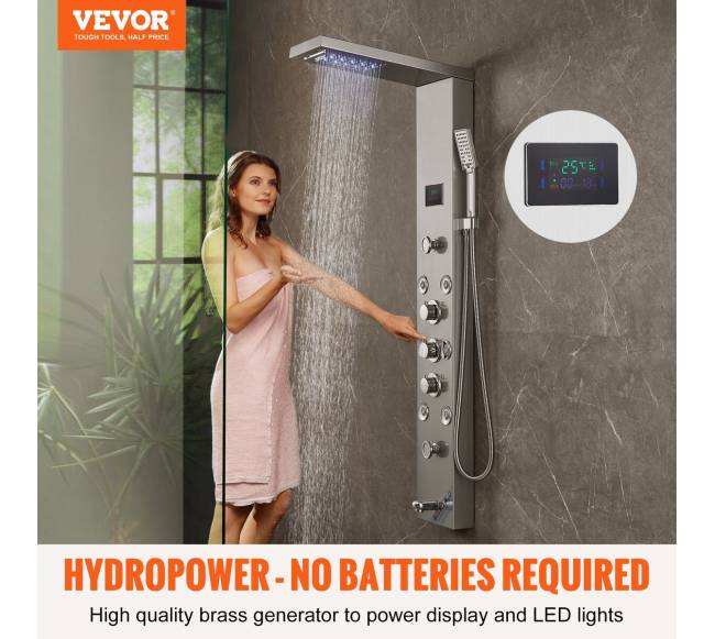 Dušo panelė su 6 režimais ir LED1