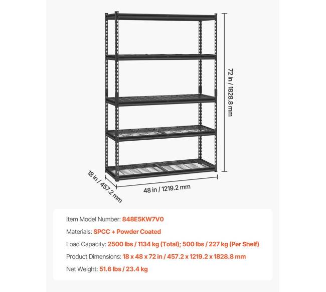 Reguliuojama garažo lentyna 5 lygių6