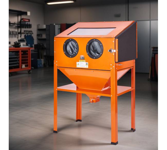 60 galonų smėliasrovės spintelė su stovu7