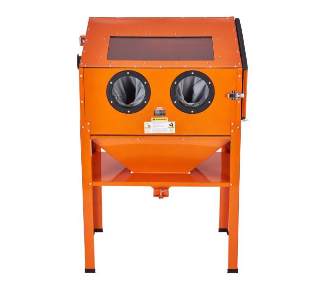 60 galonų smėliasrovės spintelė su stovu9