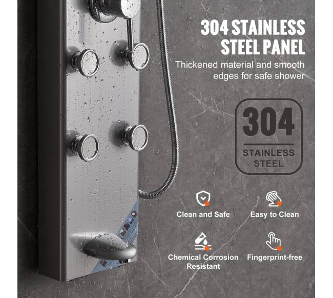 Dušo panelės bokštas su lietaus sistema5