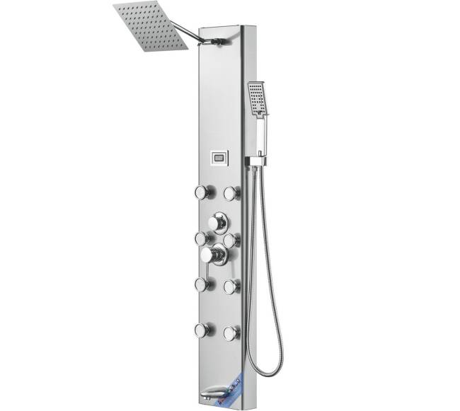 Dušo panelės bokštas su lietaus sistema8