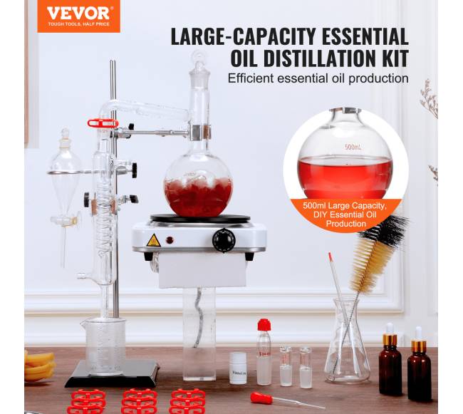 Eterinių aliejų distiliavimo rinkinys 500 ml1