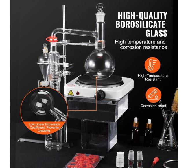 Eterinių aliejų distiliavimo rinkinys 500 ml2