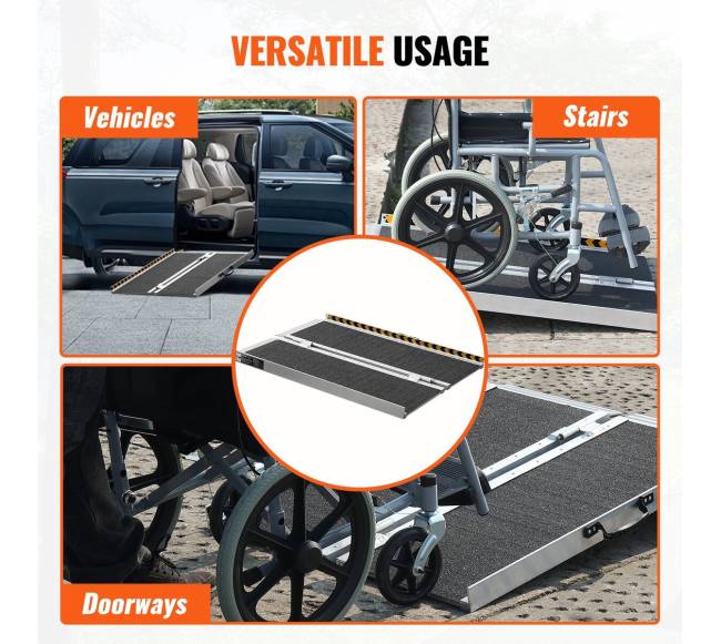 Nešiojamasis aliuminio neįgaliojo vežimėlio rampa5