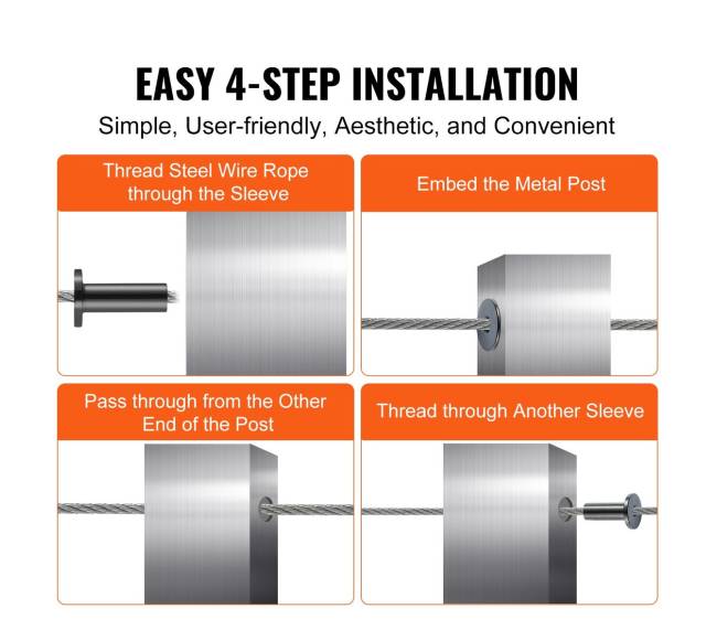 101 komplektas apsauginių įvorių 3.2mm lynui5