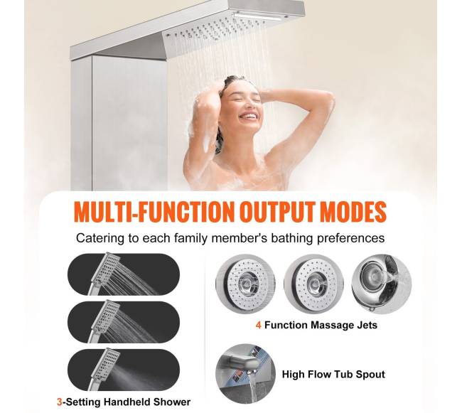 Dušo panelės bokštas su LED ekranu2