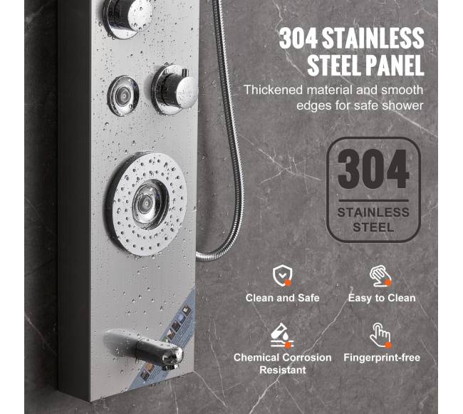 Dušo panelės bokštas su LED ekranu5