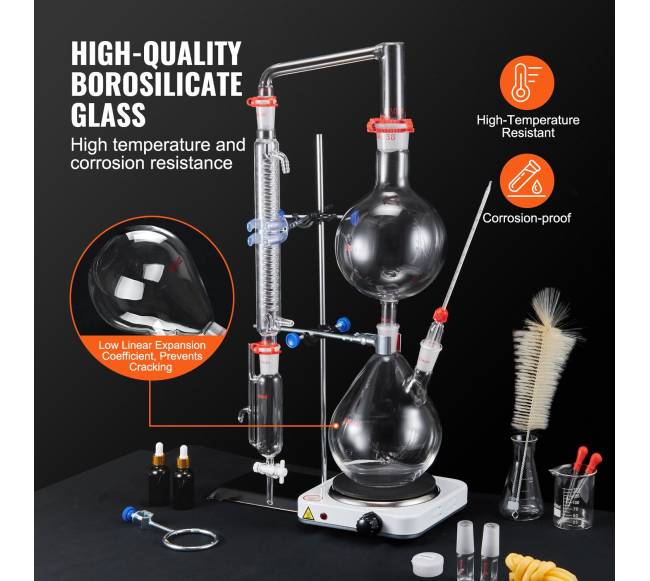 Eterinio aliejaus distiliavimo rinkinys, 2000 ml2