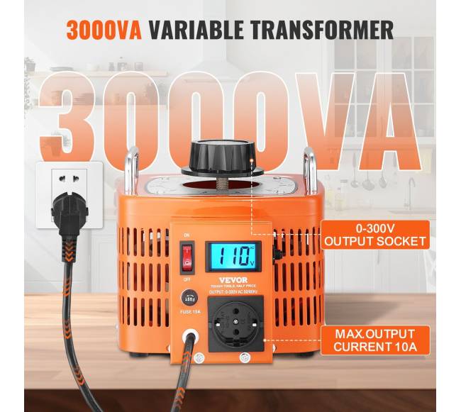 3000VA kintamos įtampos transformatorius su LCD2