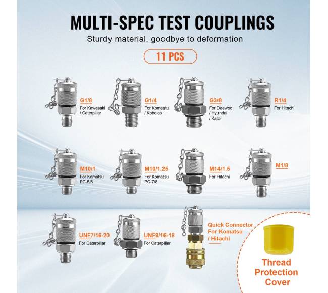 Hidraulinio slėgio tikrinimo komplektas su nešimo dėže3