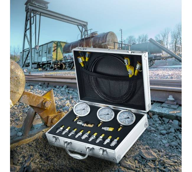 Hidraulinio slėgio tikrinimo komplektas su nešimo dėže7