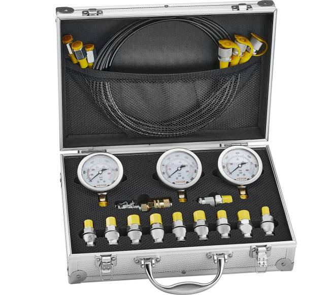 Hidraulinio slėgio tikrinimo komplektas su nešimo dėže10