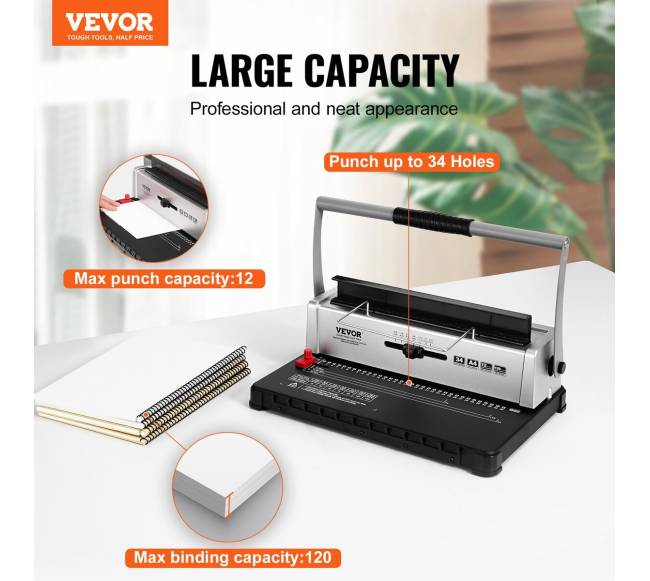 Rankinis spiralės rišimo įrenginys 34 skylės1