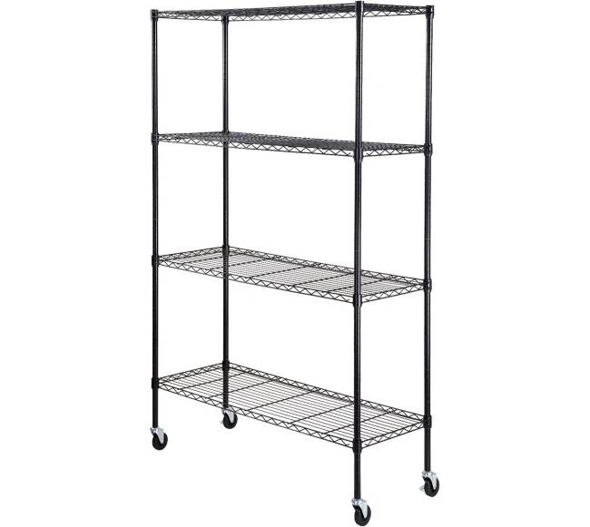 Metalinis lentynų stovas su ratukais0