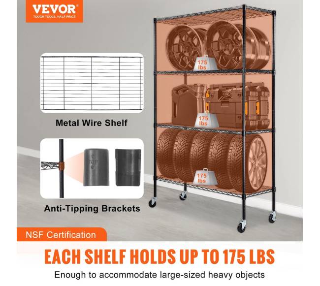 Metalinis lentynų stovas su ratukais1