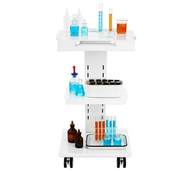 Dantų laboratorijos vežimėlis su 3 lentynomis9