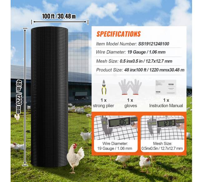 Cinkuotas vielos tinklas 122 cm x 30 m6