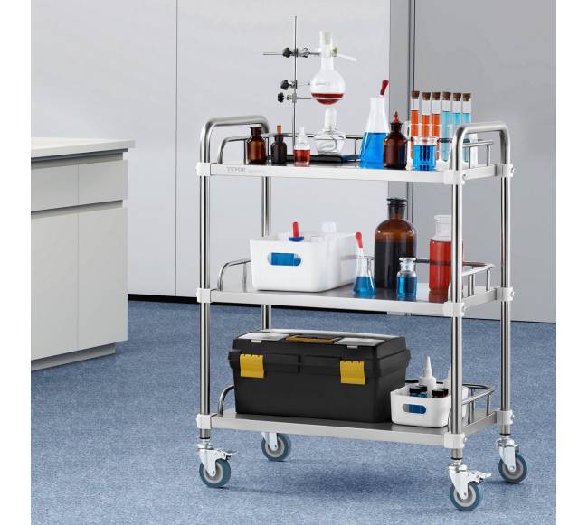 trijų lentynų nerūdijančio plieno vežimėlis7