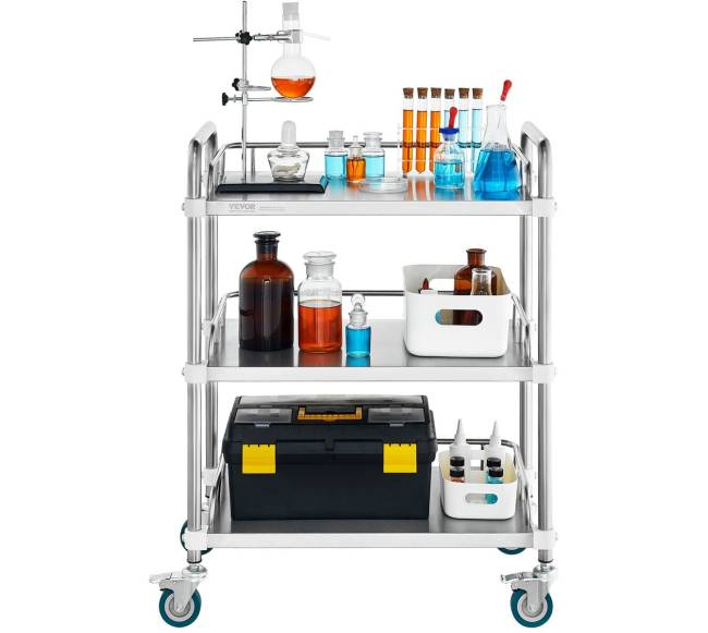 trijų lentynų nerūdijančio plieno vežimėlis9