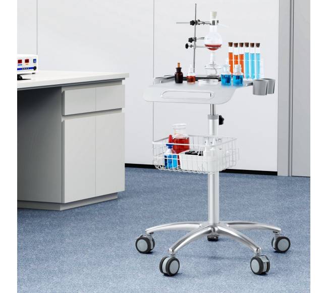 Medicininis vežimėlis su ratukais reguliuojamas aukštis7